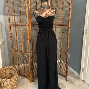 Strapless black jumpsuit